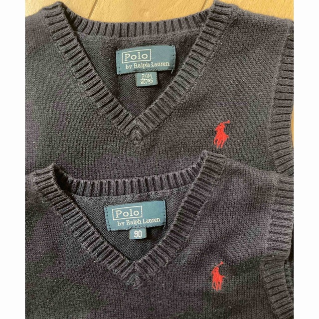 POLO RALPH LAUREN(ポロラルフローレン)のラルフローレン　ベスト　80 2枚セット　【中古】 キッズ/ベビー/マタニティのベビー服(~85cm)(その他)の商品写真