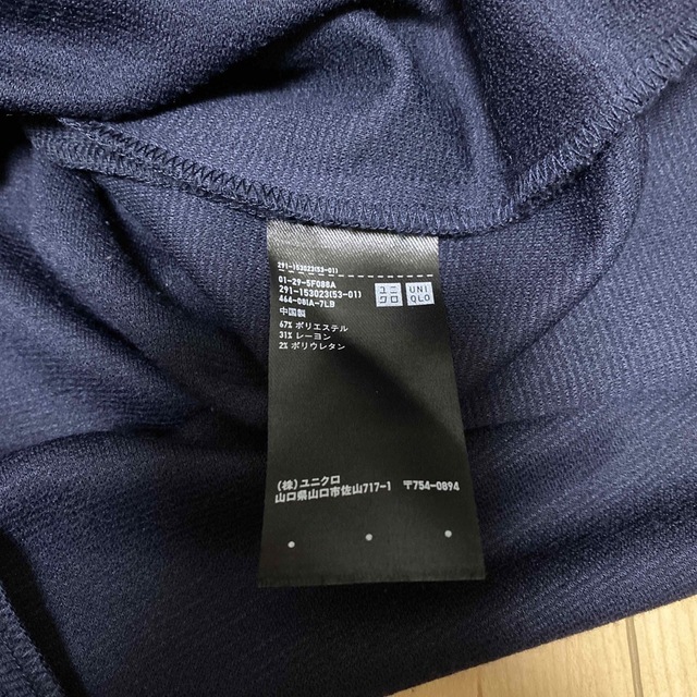 UNIQLO(ユニクロ)のユニクロ　ワンピース　7部袖　Lサイズ レディースのワンピース(ひざ丈ワンピース)の商品写真