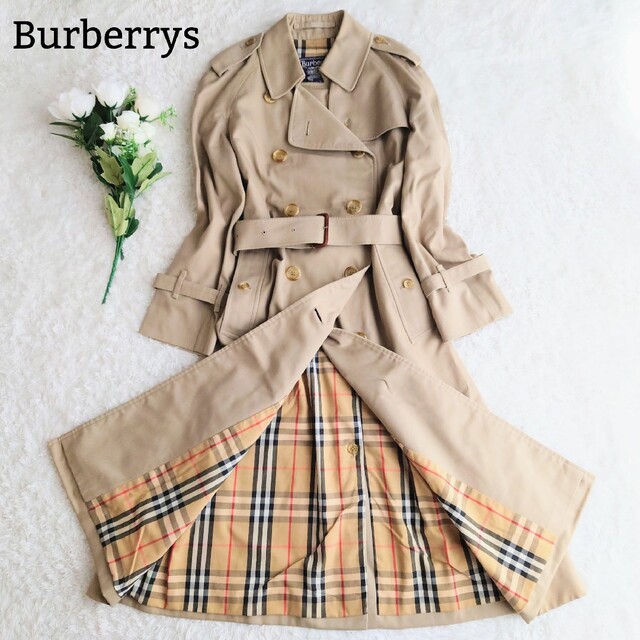 BURBERRY   美品 バーバリー トレンチコート ノバチェック ベルト付