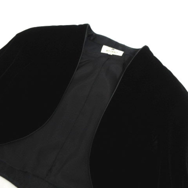 M'S GRACY(エムズグレイシー)のM'S GRACY スーツ フォーマル ワンピーススーツ ベロア 黒 9 レディースのフォーマル/ドレス(礼服/喪服)の商品写真
