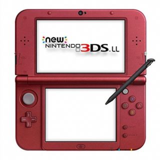 ニンテンドー3DS(ニンテンドー3DS)の3dsll【美品】ニンテンドー 3DS LL ワインレッド 赤 任天堂(家庭用ゲーム機本体)