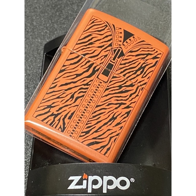 zippo オレンジ ジッパー 希少モデル 2016年製 メンズのファッション小物(タバコグッズ)の商品写真