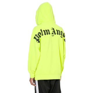 パームエンジェルス(PALM ANGELS)の【新品未使用】Palm Angels  ロゴパーカー　XL ブラック ネオン(パーカー)