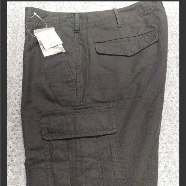 MUJI (無印良品)(ムジルシリョウヒン)の無印良品 オーガニックコットン ツイル カーゴ スリムフィットパンツ 紳士82黒 メンズのパンツ(ワークパンツ/カーゴパンツ)の商品写真
