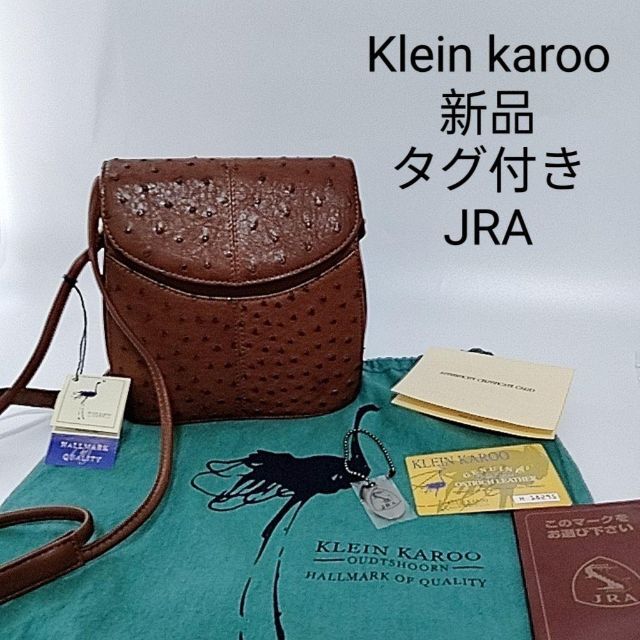 新品タグ付き KELEIN KAROO オーストリッチ ハンドバッグ オレンジ