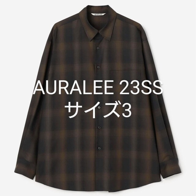 AURALEE SUPER LIGHT WOOL CHECK SHIRTAURALEE