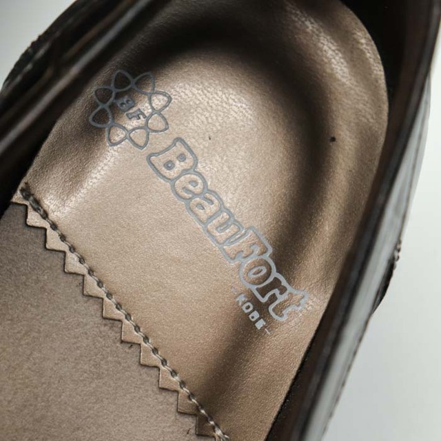 ビューフォート コンフォートシューズ 美品 ローファー パンプス エナメル 3E 幅広 靴 レディース 22.5cmサイズ ブラウン BeauFort