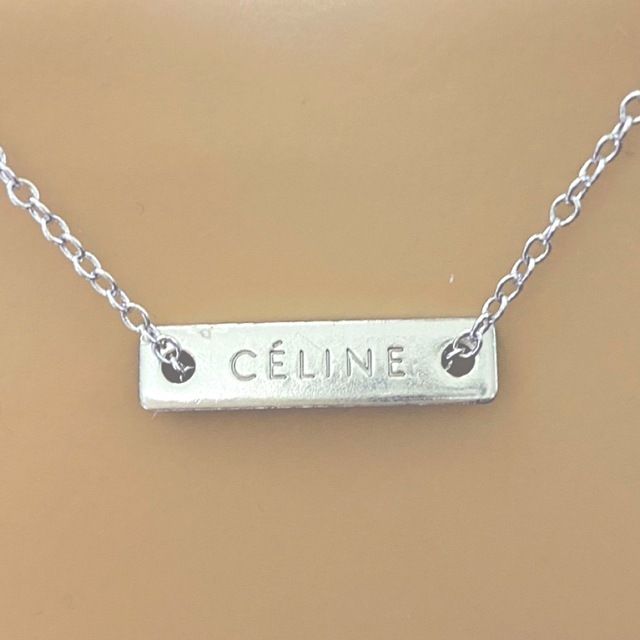 celine(セリーヌ)の傷あり特価　セリーヌ　ヴィンテージ　プレートチャーム　ヴィンテージ　ネックレス メンズのアクセサリー(ネックレス)の商品写真