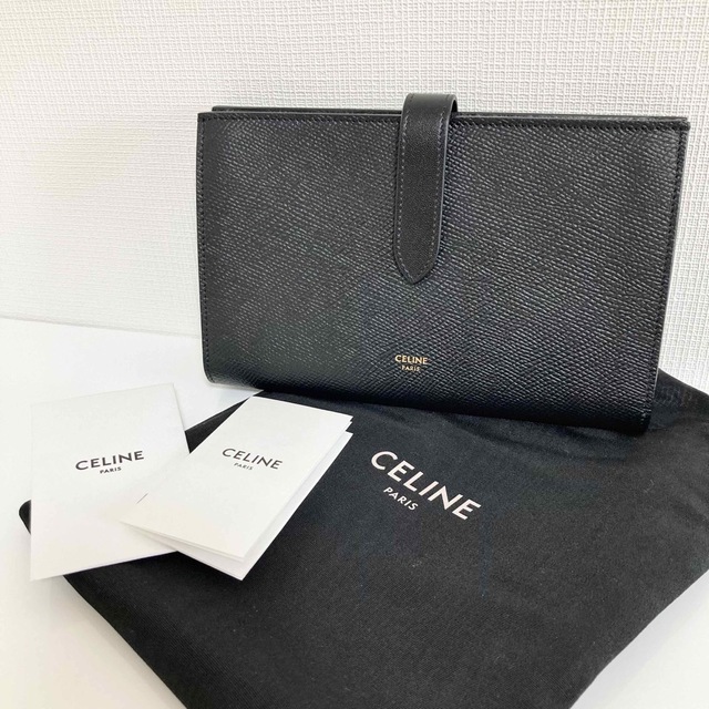 CELINE セリーヌ ラージ ストラップ 長財布 ブラック 黒 新品未使用 ...