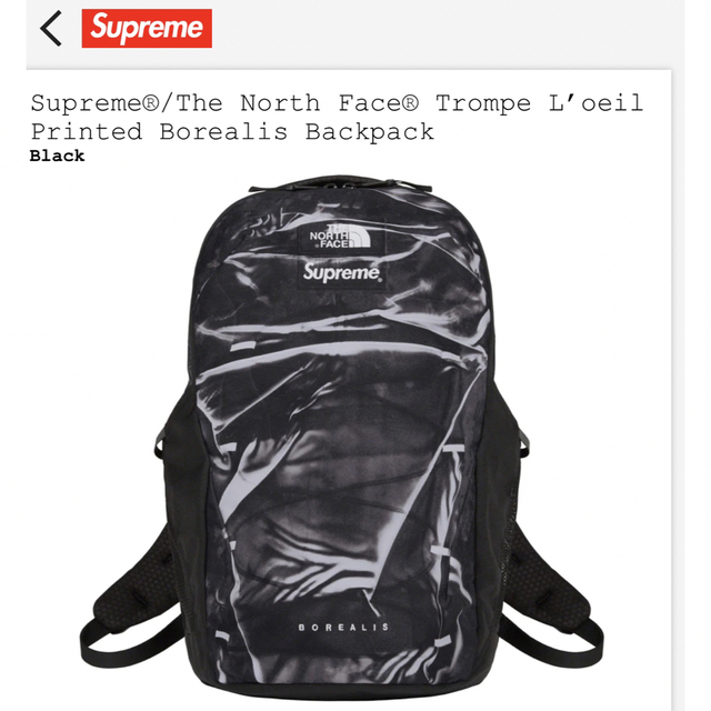 supreme×TNF backpack