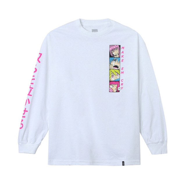 HUF ロンT MAKE EM CRY PT 2 L/S TE ホワイト M 最高 www.gold-and