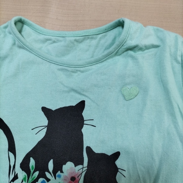 ベルメゾン(ベルメゾン)のベルメゾン　猫　長袖Ｔシャツ　140 キッズ/ベビー/マタニティのキッズ服女の子用(90cm~)(Tシャツ/カットソー)の商品写真