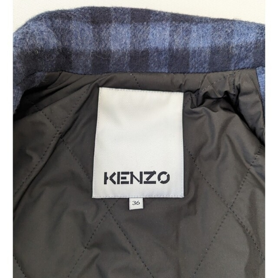 美品✨  KENZO スモール バッファローチェック コクーン ショートコート