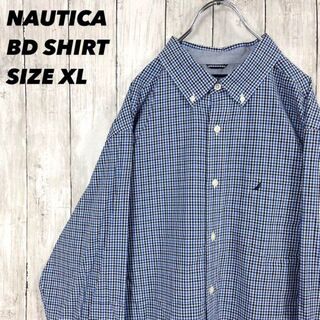 ノーティカ(NAUTICA)のNAUTICAノーティカゆるだぼオーバーサイズXLワンポイント刺繍ロゴBDシャツ(シャツ)