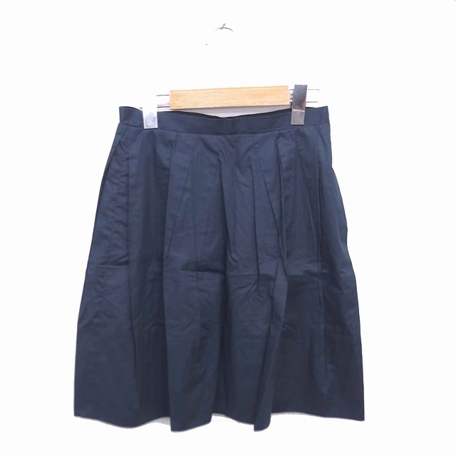 MACPHEE(マカフィー)のマカフィー トゥモローランド フレア スカート ひざ丈 薄手 36 ネイビー レディースのスカート(ひざ丈スカート)の商品写真