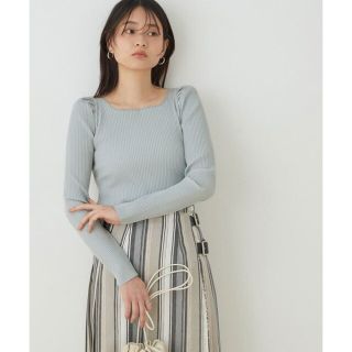 アダムエロぺ(Adam et Rope')の新品　ADAM ET ROPE'　スクエアネックリブプルオーバー(カットソー(長袖/七分))