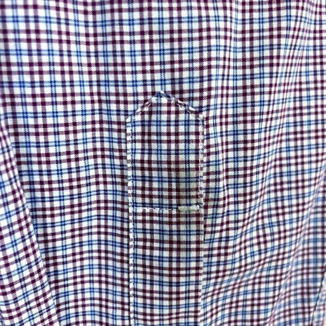 NAUTICA(ノーティカ)のアメリカ古着NAUTICAノーティカ　長袖ブロードチェック柄BDシャツサイズXL メンズのトップス(シャツ)の商品写真
