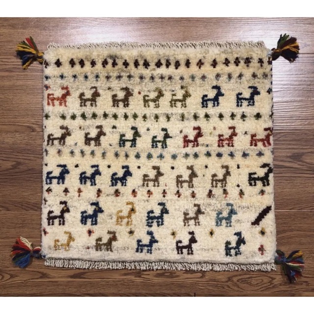 50%OFF】 ペルシャギャッベ ギャベ チェアマット 椅子の座布団 No