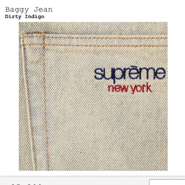 Supreme Baggy Jean "Dirty Indigo シュプリームデニム/ジーンズ