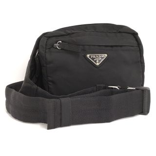 PRADA - PRADA ウエストポーチ ボディバッグ ナイロン ブラック PRADA - PRADA ウエストポーチ ボディバッグ ナイロン ブラック