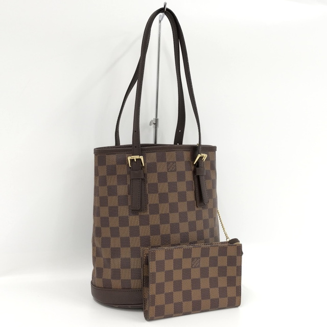 LOUIS VUITTON マレ トートバッグ ダミエ エベヌ N42240ファスナーポケット×2製造番号