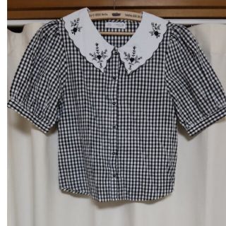 ザラキッズ(ZARA KIDS)のキャロライン様専用　ギンガムチェック　半袖ブラウス　ZARAKIDS１６４センチ(ブラウス)