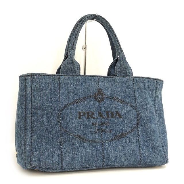 PRADA カナパトート トートバッグ デニム ブルー B1877B