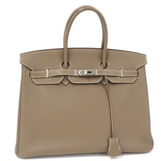 エルメス(Hermes)のHERMES バーキン35 ハンドバッグ トゴ レザー エトゥープ グレー系(ハンドバッグ)