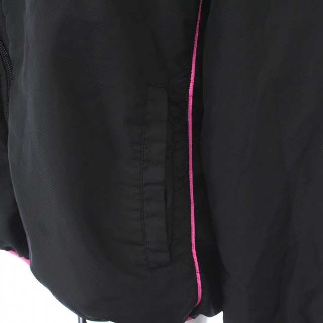 NIKE(ナイキ)のナイキ パーカー ジップアップ 長袖 ロゴ刺繍 大きいサイズ XL 黒 ピンク レディースのトップス(パーカー)の商品写真