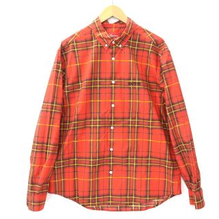 定価以下 supreme spray tartan shirt M 赤 国内正規 | www