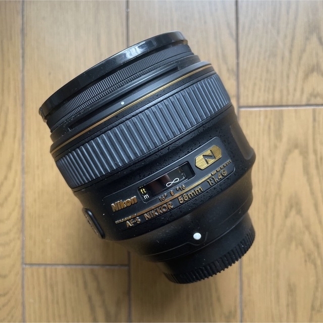 卸直営卸直営極美品 神レンズ AF-S NIKKOR 58mm F 1.4G レンズ(単焦点