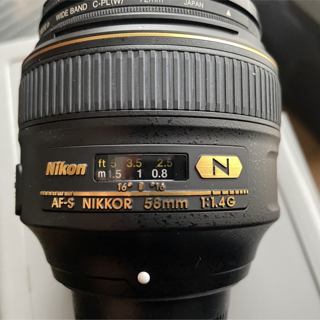 PLフィルタ付 AF-S NIKKOR 58mm f1.4G