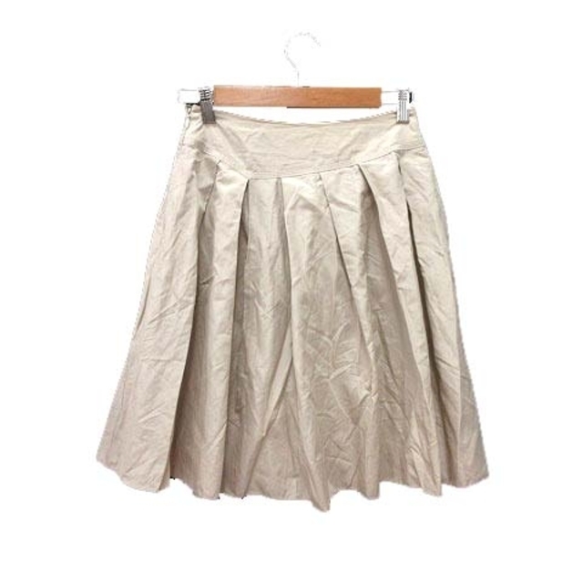 UNTITLED(アンタイトル)のアンタイトル UNTITLED フレアスカート ひざ丈 0 ライトベージュ レディースのスカート(ひざ丈スカート)の商品写真