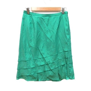 アイシービー(ICB)のアイシービー iCB ティアードスカート 台形 ひざ丈 9 緑 グリーン /CT(ひざ丈スカート)