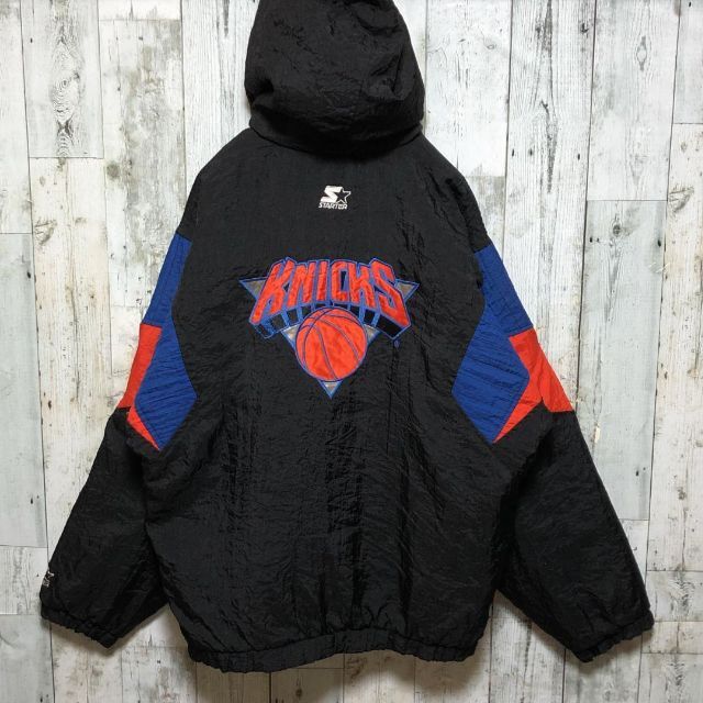 STARTER Knicks ナイロンジャケット ハーフジップ NBA-