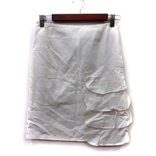 ジルスチュアート(JILLSTUART)のジルスチュアート タイトスカート ひざ丈 0 白 オフホワイト /YI(ひざ丈スカート)