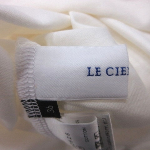 LE CIEL BLEU(ルシェルブルー)のルシェルブルー カットソー クルーネック 五分袖 36 白 ホワイト レディースのトップス(その他)の商品写真