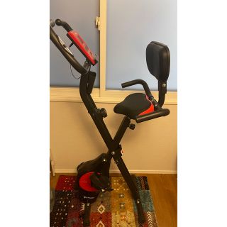 ⭐︎美品⭐︎折りたたみ式 背もたれ付き 静音 小型 STEADY エアロバイク(トレーニング用品)