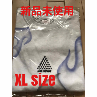 【XLサイズ パープル】Love ear art ファイヤーパターン Tシャツ(Tシャツ/カットソー(半袖/袖なし))