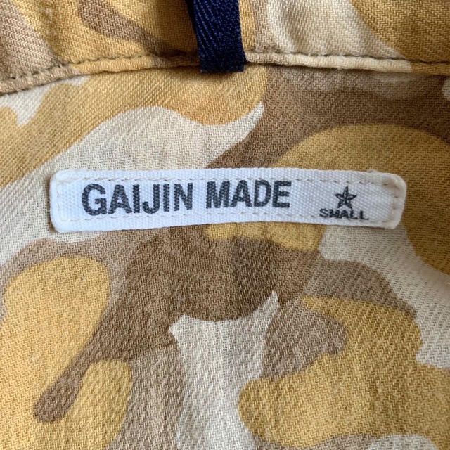 GAIJIN MADE(ガイジンメイド)の【日本製】GAIJIN MADE ガイジンメイド 綿×麻カモフラシャツ イエロー メンズのトップス(シャツ)の商品写真