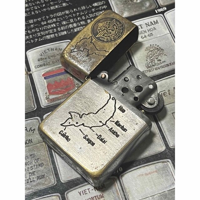 【ベトナムZIPPO】本物 1969年製ベトナムジッポー「ベトナム地図」1969