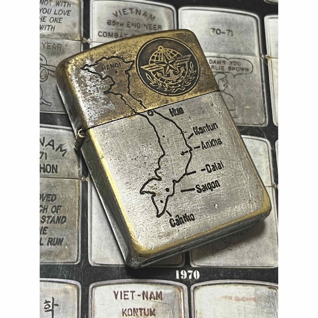 【ベトナムZIPPO】本物 1969年製ベトナムジッポー「ベトナム地図」1969