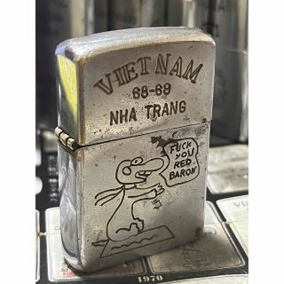 ベトナムZIPPO】本物 1972年製ベトナムジッポー「スヌーピー」MYTHO