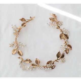 新入荷！ウェディング　結婚式　ゴールド　ヘッドドレス　ヘアアクセサリー　4/15(ヘアバンド)