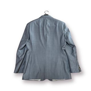 【美品】BOSS ボス ライトグレー ストライプ スーツ セット XL 黒タグ