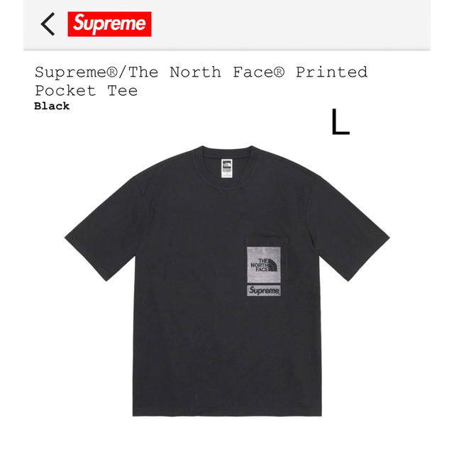 supremeweek4supreme north face Printed Pocket tee L