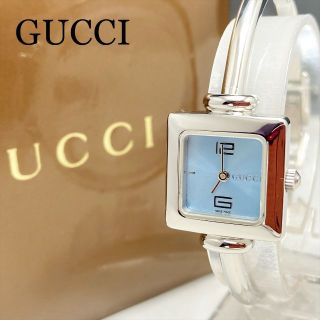 日本直売 グッチGUCCI 1800L 新品電池 ブルー文字盤 レディース腕時計