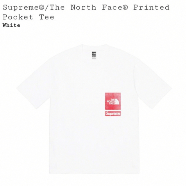 白 L Supreme The North Face Tee ノース Tシャツ