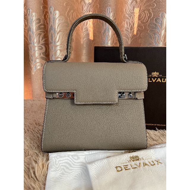 DELVAUX デルヴォー タンペート カーフスキン ハンドバッグ 人気の