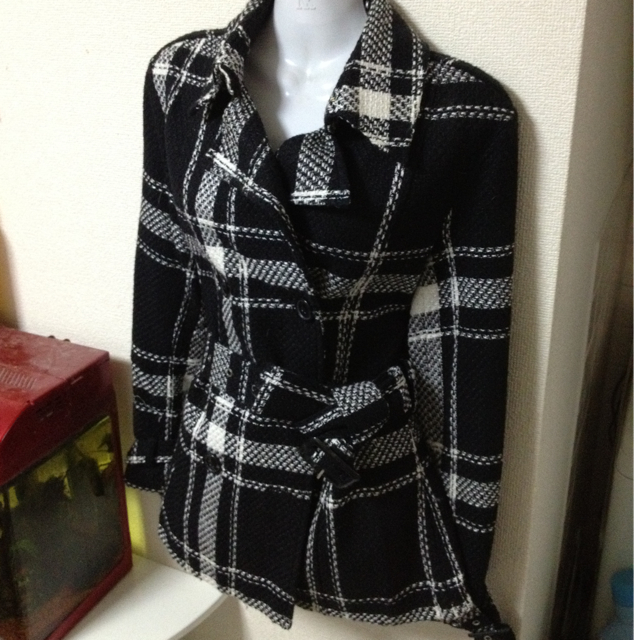 お姉さん系♡チェックのコート♡ レディースのジャケット/アウター(ダッフルコート)の商品写真